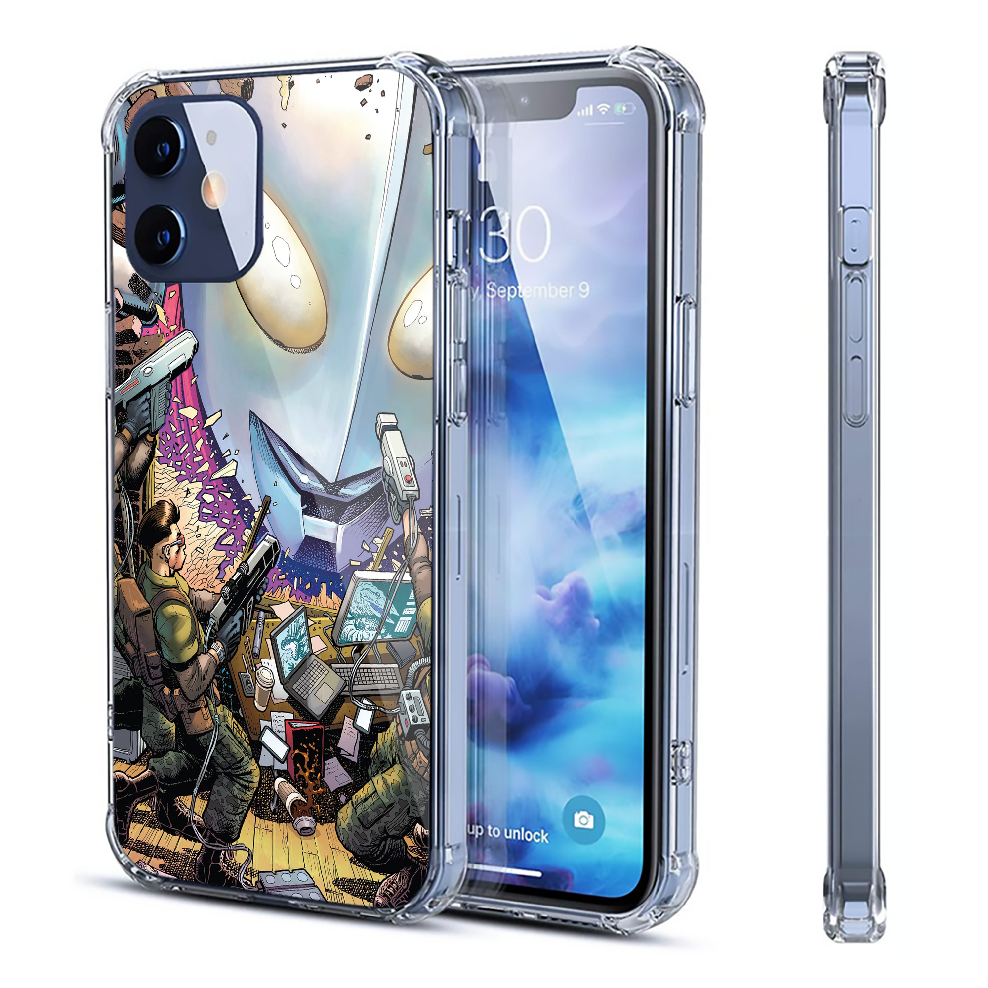 （画像用） ウルトラマン Ultraman 【iPhone 12シリーズ対応】透明スマホケース（クリアソフトケース）